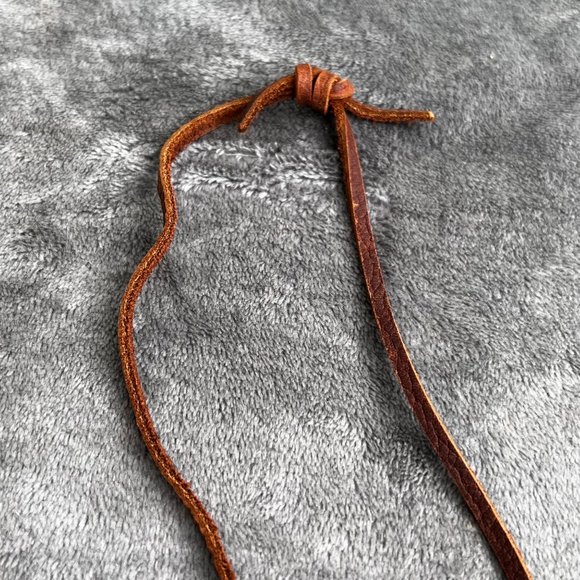 Drink Coca Cola Leather Necklace Bottlecap Pendant Brown Silver Metal Long - Picture 7 of 7